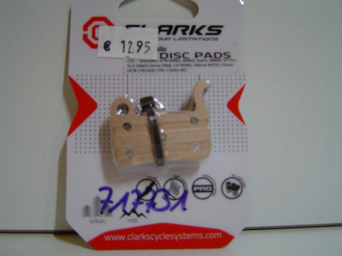 Bremsbelag Disc-Brake CLARKS GOLD VRS824 Shimano XTR 2007 (M965-M966), Saint, Deore LX 2005 Disc-Brake VRS 824