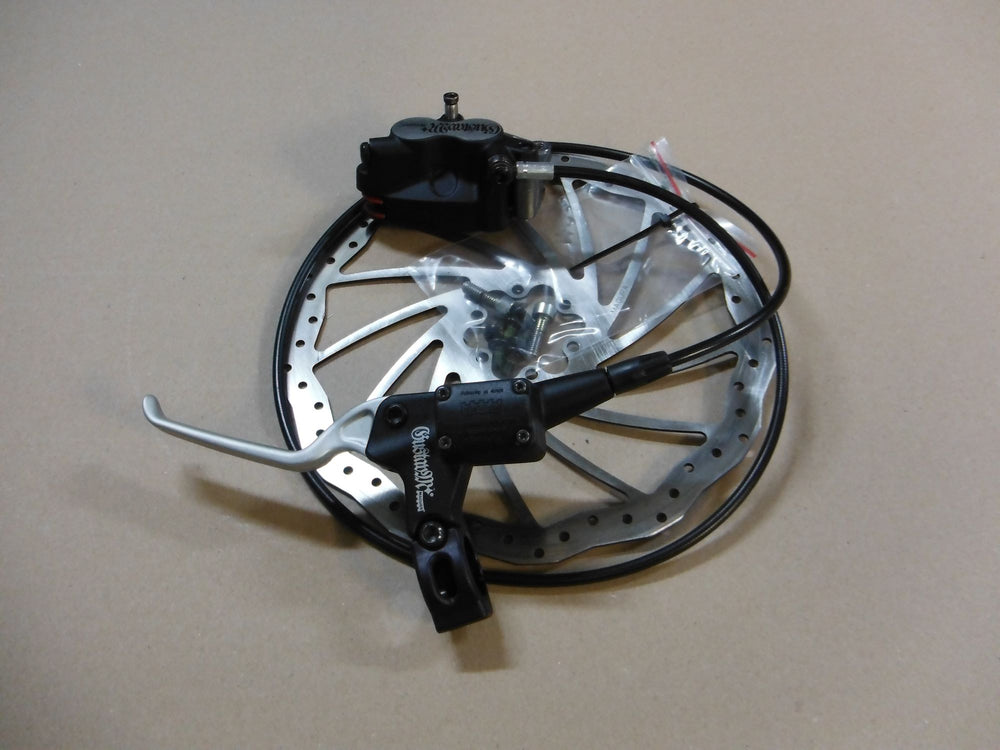 Magura Gustav M VR + HR Sätze gebraucht Vorderrad rot +210er Scheibe