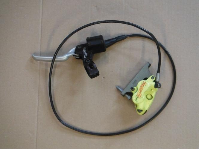 Magura Gustav M VR + HR Sätze gebraucht Vorderrad gelb